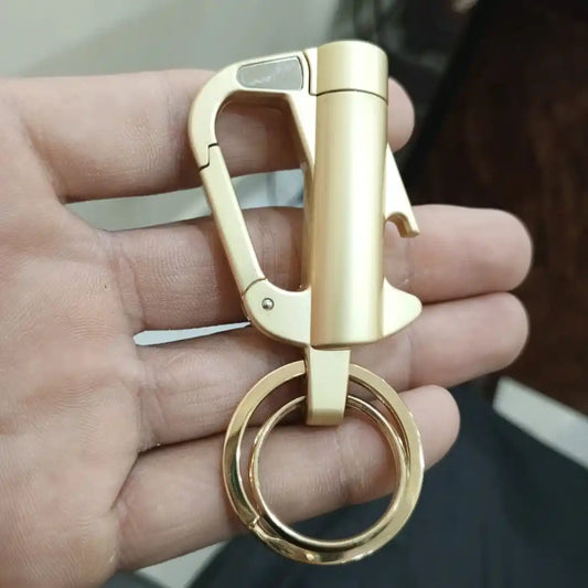 Carabiner Flint Wheel Lighter – Portable Oil-Fueled Keychain Lighter