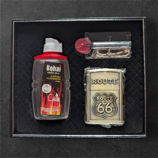 Bohai Zippo Kits – Premium Gift Box with Flintstones, Thread & Oil