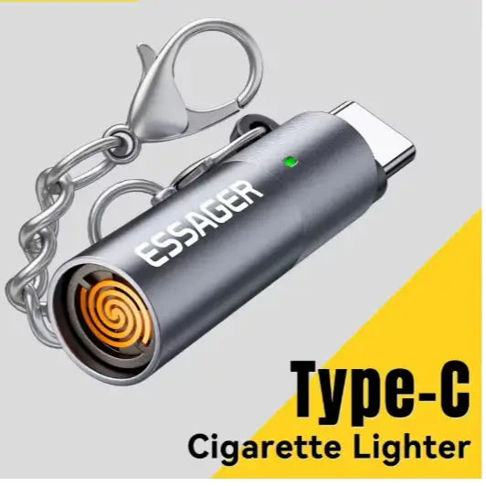 Type-C Mini Lighter – Blow to Ignite, Flameless USB Rechargeable