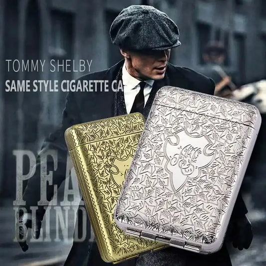 Peaky Blinders Style Cigarette Case – Retro Metal 16 Cigarette Box